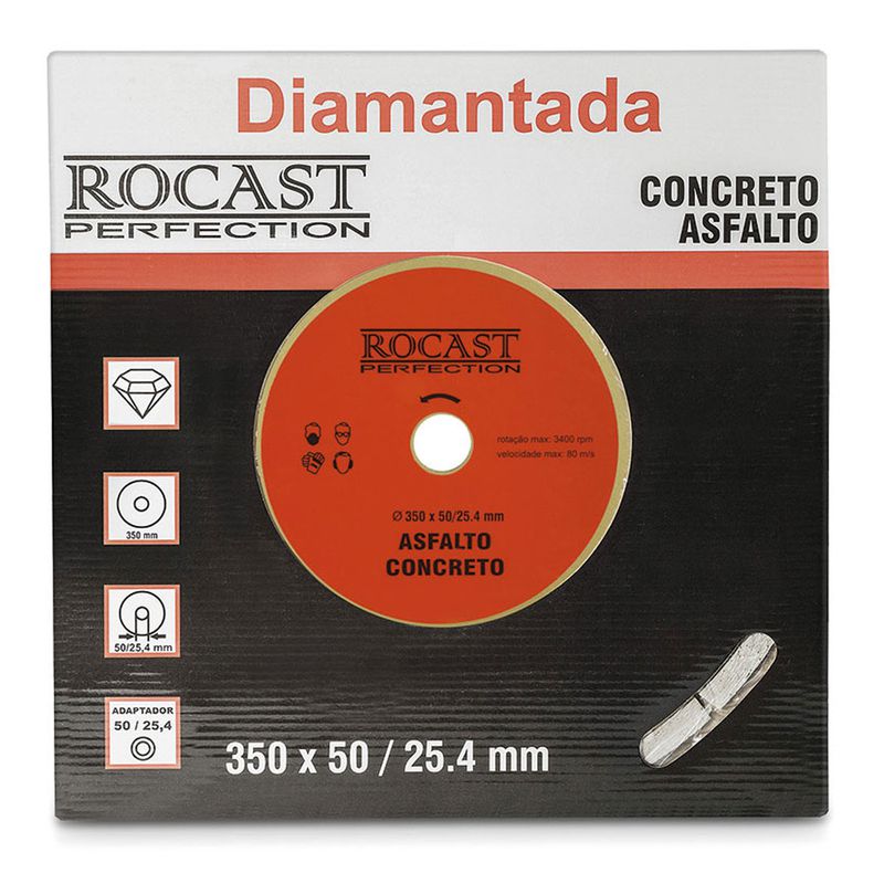 Disco Diamantado Para Asfalto 14'' - 350mm (34,0007) - Rocast