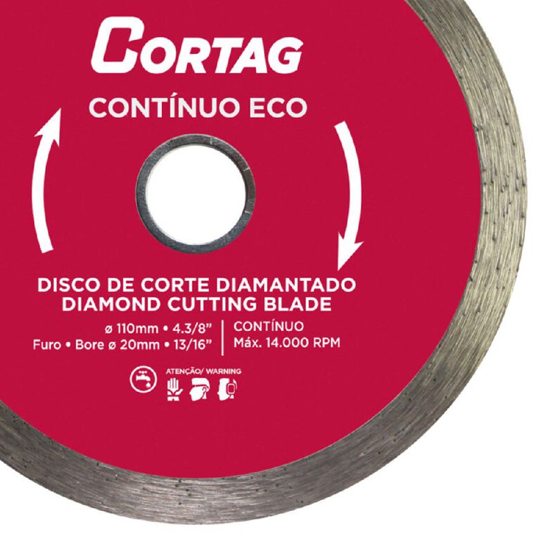 Disco Diamantado - Contínuo ECO 110mm (61548) - Cortag