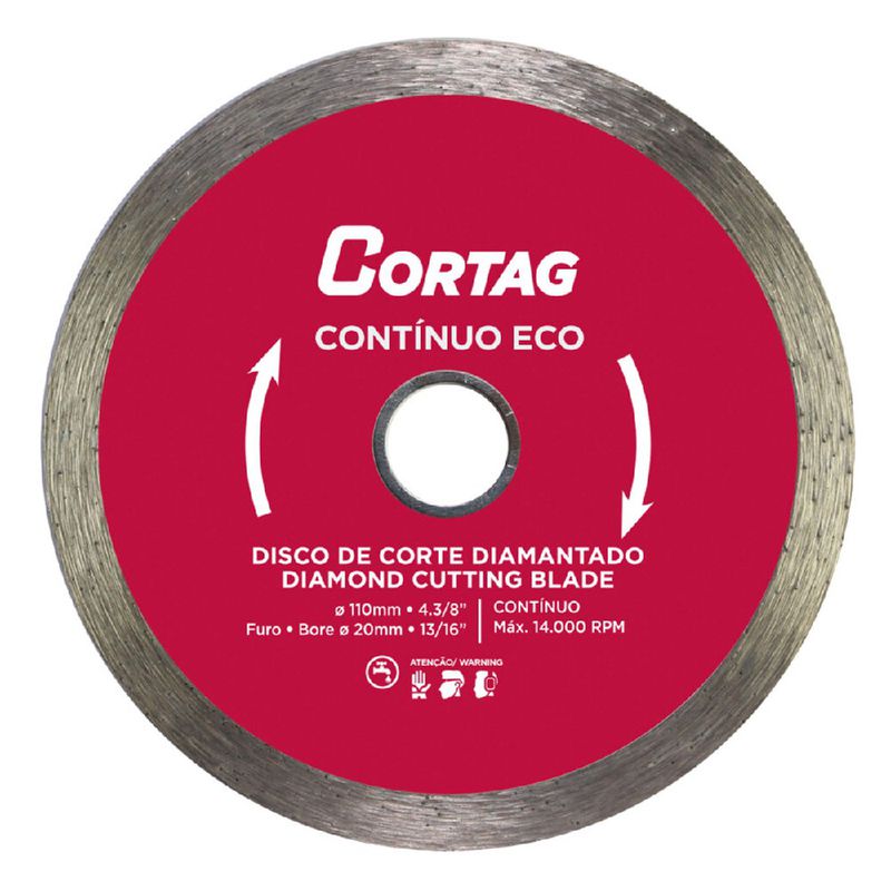 Disco Diamantado - Contínuo ECO 110mm (61548) - Cortag