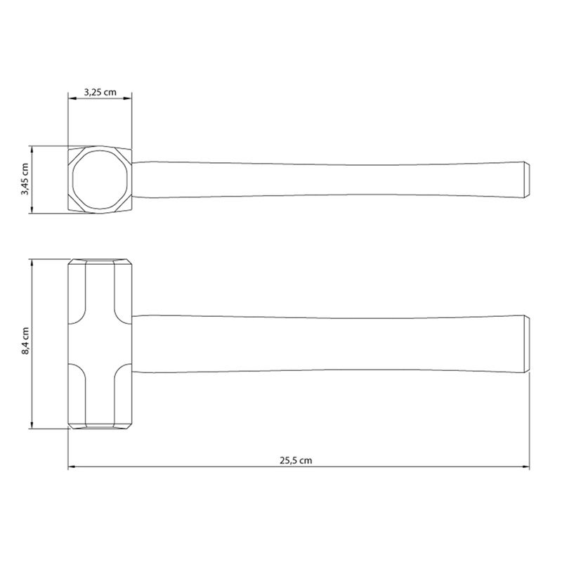 Marreta Oitavada Com Cabo De Madeira 500g (40508/001) - Tramontina