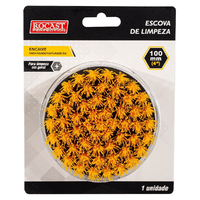 Escova de Limpeza para Parafusadeira/ Furadeira 100mm 4'' (319,0033) - Rocast