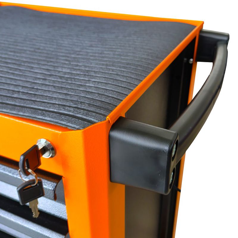 Carrinho Para Ferramentas Com 5 Gavetas Laranja (44950/007) - Tramontina Pro
