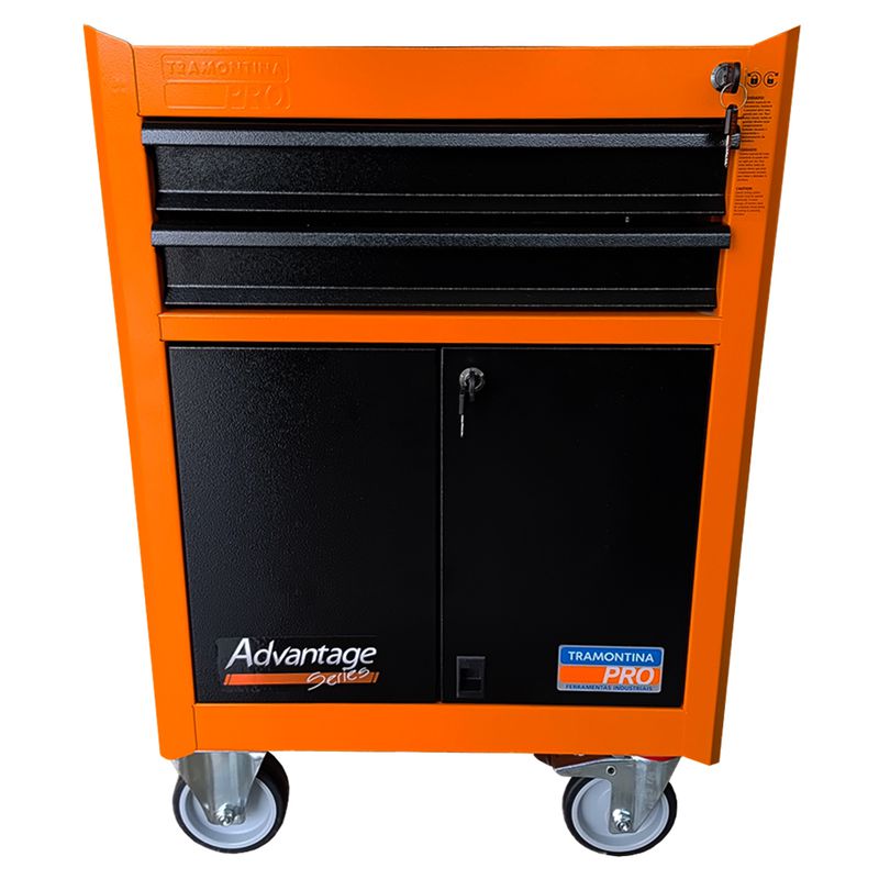 Carrinho Para Ferramentas Com 2 Gavetas Laranja (44950/006) - Tramontina Pro