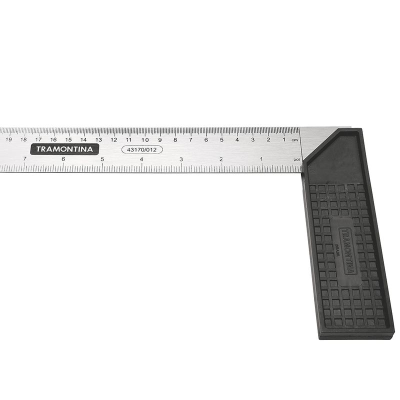 Esquadro 30 cm Tramontina em Aço Temperado com Cabo Injetado