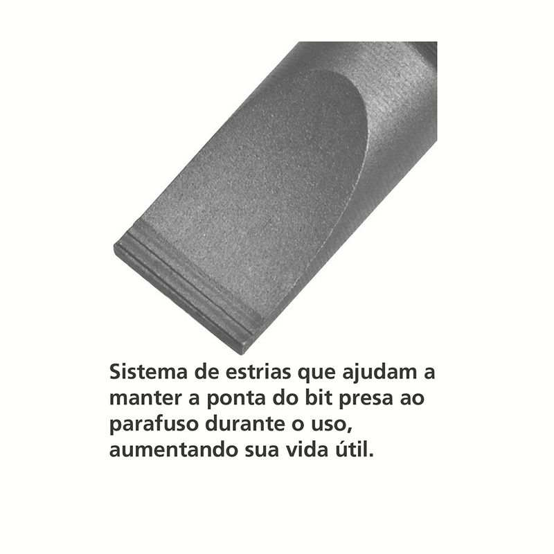 Bits Fenda Ponta Chata 7 x 125mm (44870/008) - Tramontina Pro