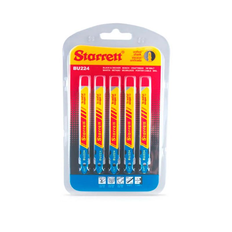 Lâmina De Serra Tico Tico 50mm 24 Dentes Com 5 Unidades (BU224) - Starrett