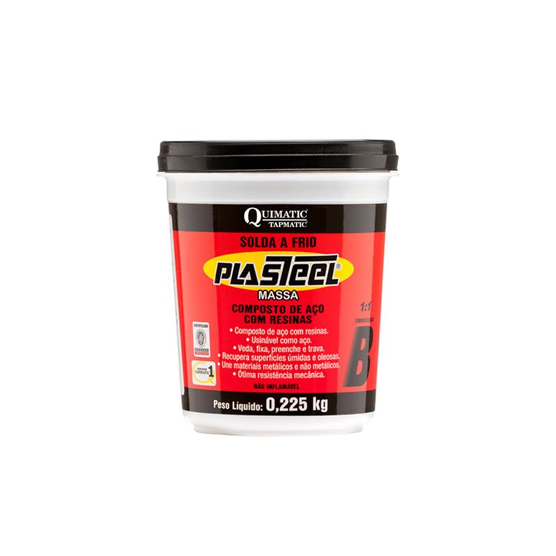 Plassteel Massa 1:1 0,450 kg PM1 - Quimatic Tapmatic