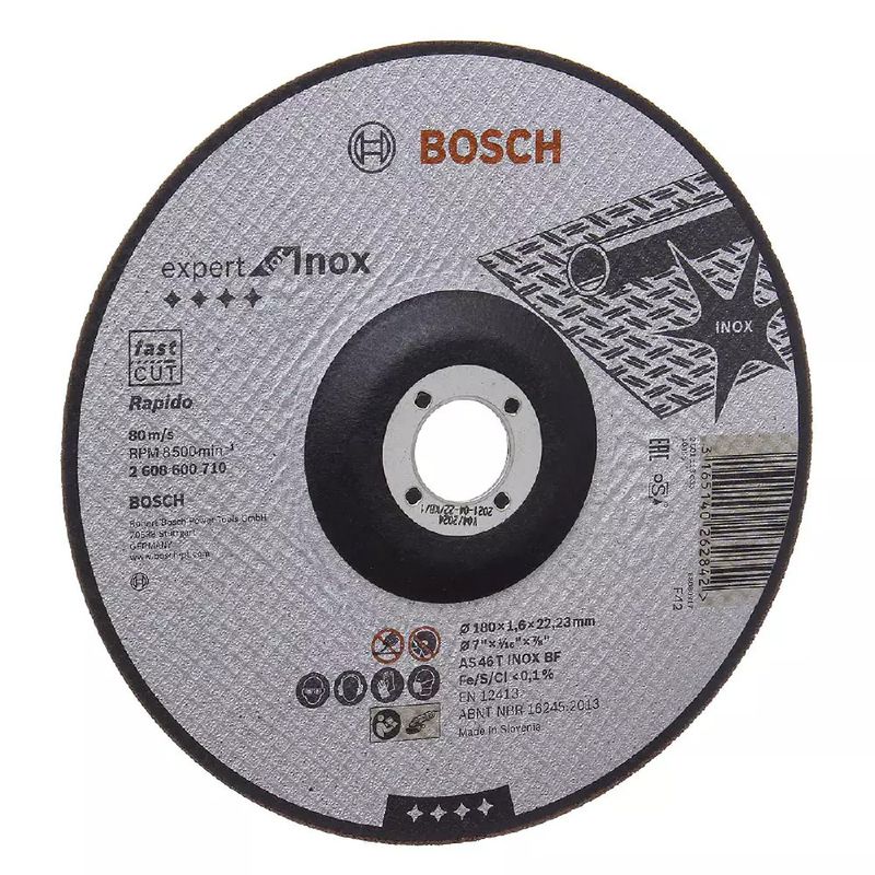 Disco de Corte Rápido Expert Deep Cut 180x1,6mm (2608600710) - Bosch