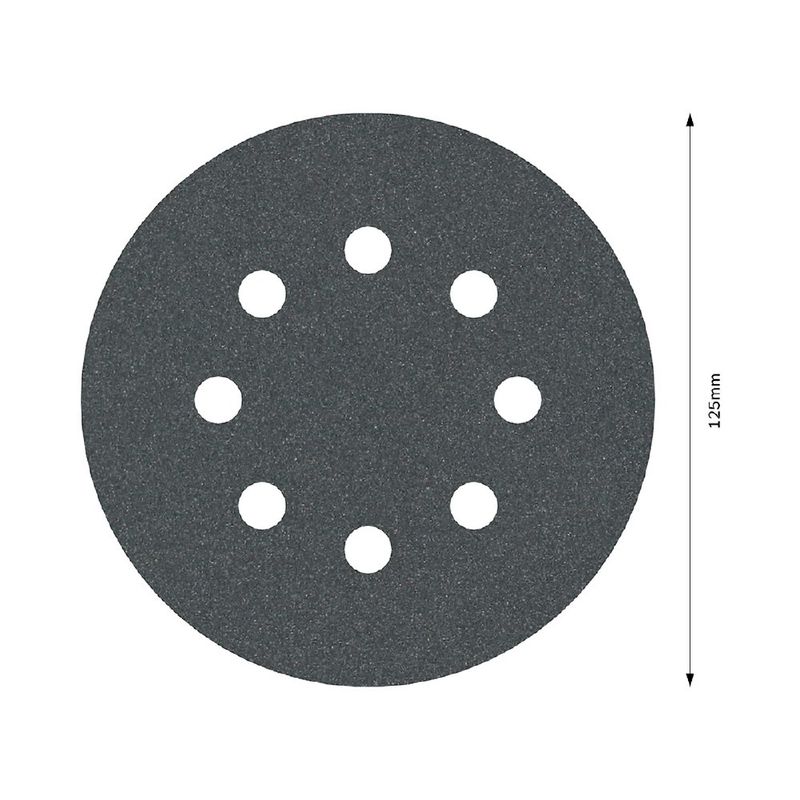 Disco de Lixa Com Velcro 125mm - GR. 180 Com 5 Peças (2608605118) - Bosch