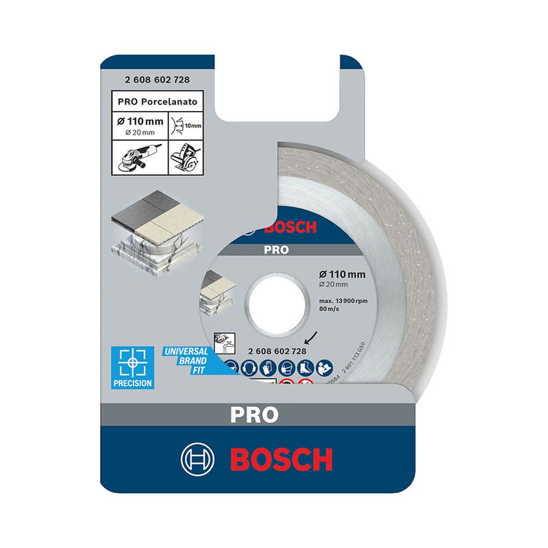 Disco Diamantado Para Porcelanato PRO 110mm (2608602728) - Bosch