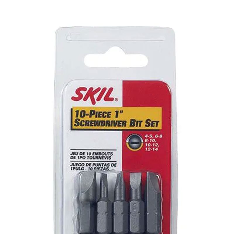 Jogo de Bits Fenda Com 10 Peças (9617085445) - Skil