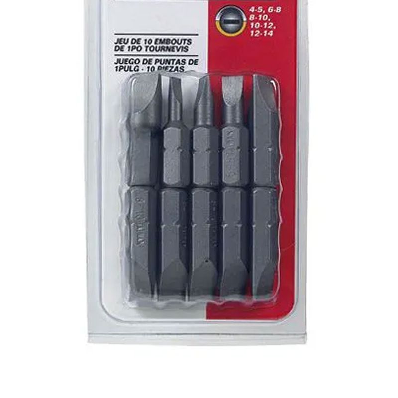 Jogo de Bits Fenda Com 10 Peças (9617085445) - Skil