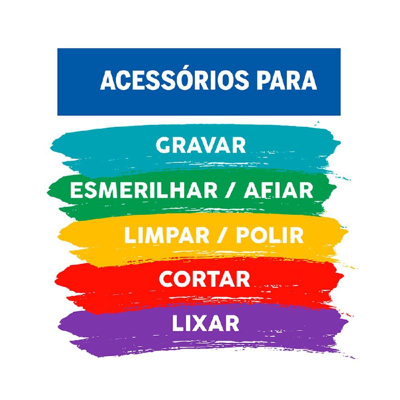 Kit de Uso Geral Para Micro Retífica Com 52 Peças (26150730AA) - Dremel