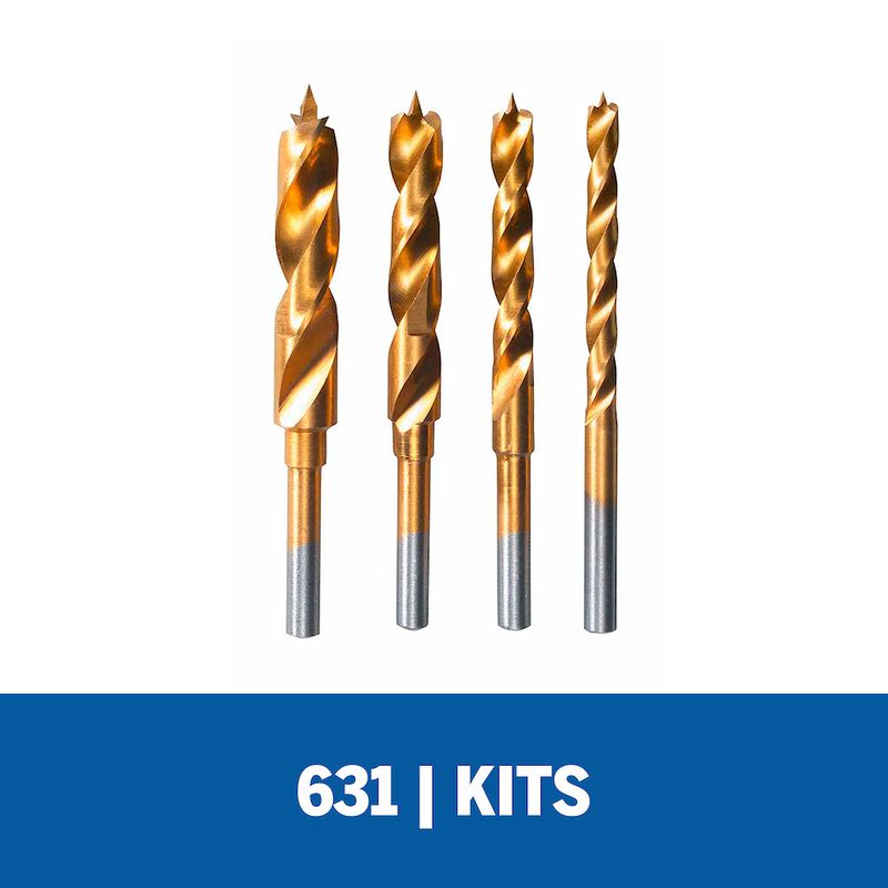 Kit De Brocas Com Ponta De Hélice 4 Peças 631 - Dremel 