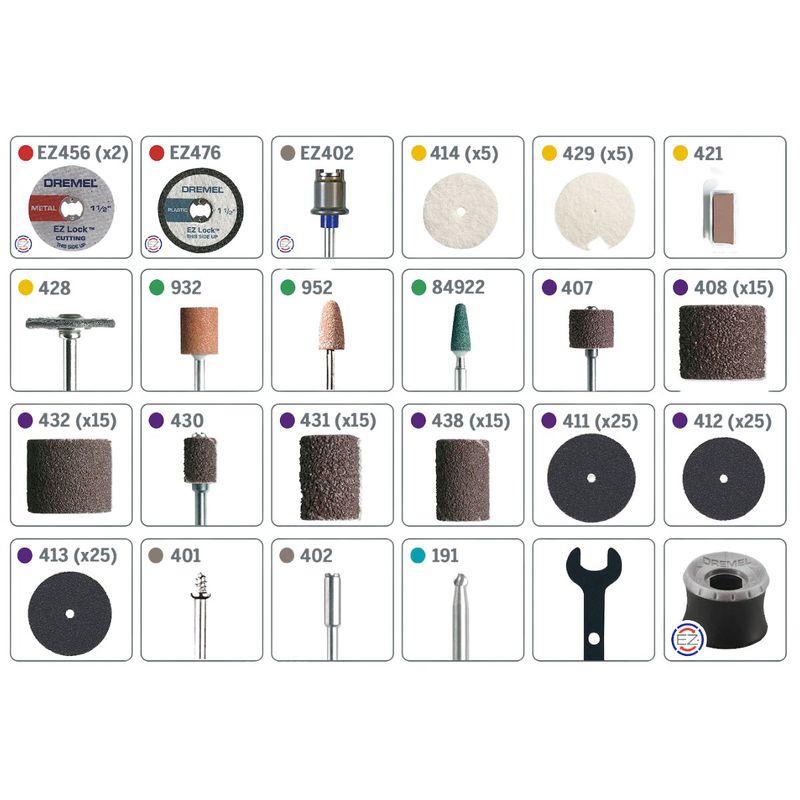 Kit de Acessórios Para Micro Retífica Com 160 Peças (26150710AK) - Dremel