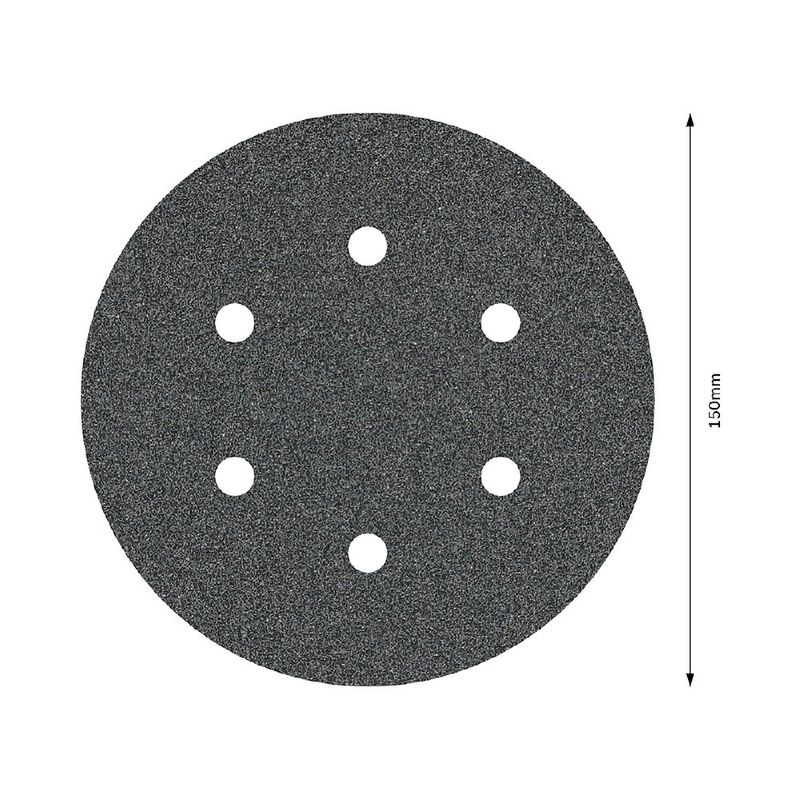 Disco de Lixa Com Velcro 150mm - GR. 80 Com 5 Peças (2608605124) - Bosch