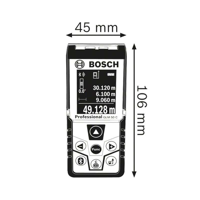 Trena a Laser Alcance 50 Metros com Bluetooth GLM 50 C - BOSCH