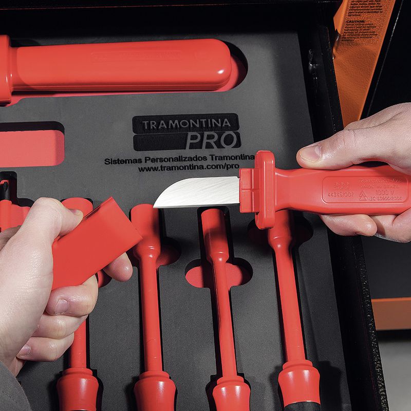 Faca Reta Desencapadora Isolada IEC 60900 - 7'' (44345/007) - Tramontina Pro