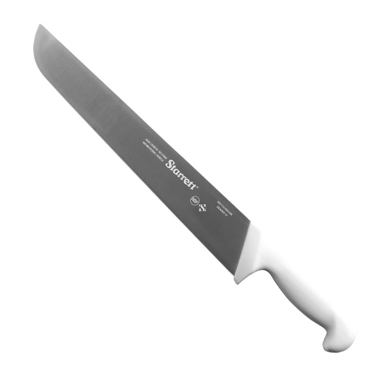 Faca de Carne Para Refile Aéreo Lâmina Reta Larga 12'' Com Cabo Branco (BKW203-12) - Starrett