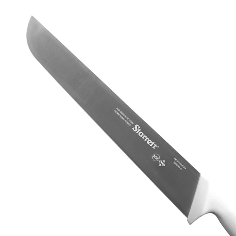 Faca de Carne Para Refile Aéreo Lâmina Reta Larga 12'' Com Cabo Branco (BKW203-12) - Starrett