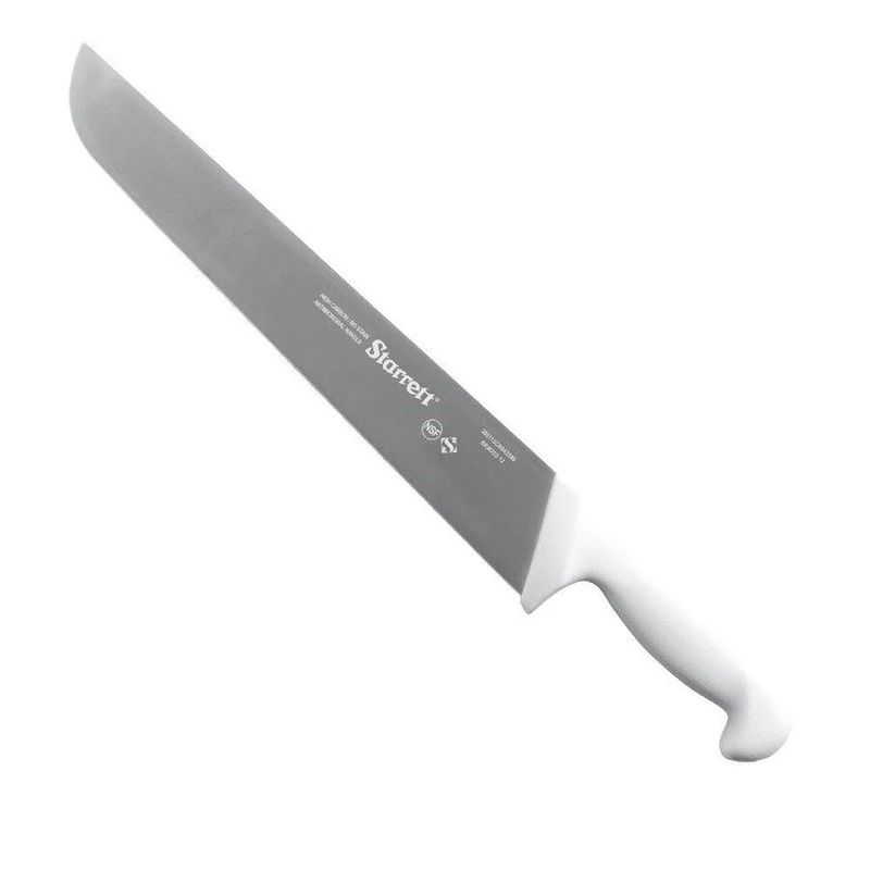 Faca de Carne Para Refile Aéreo Lâmina Reta Larga 14'' Com Cabo Branco (BKW203-14) - Starrett