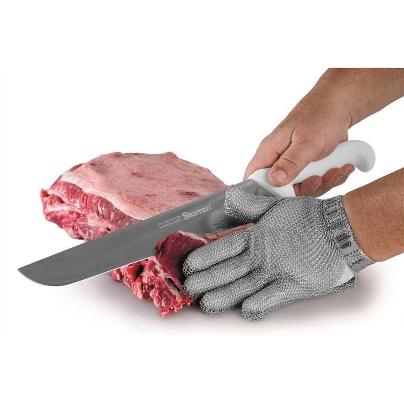 Faca de Carne Para Refile Aéreo Lâmina Reta Larga 14'' Com Cabo Branco (BKW203-14) - Starrett