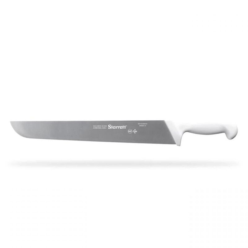 Faca de Carne Para Refile Aéreo Lâmina Reta Larga 14'' Com Cabo Branco (BKW203-14) - Starrett