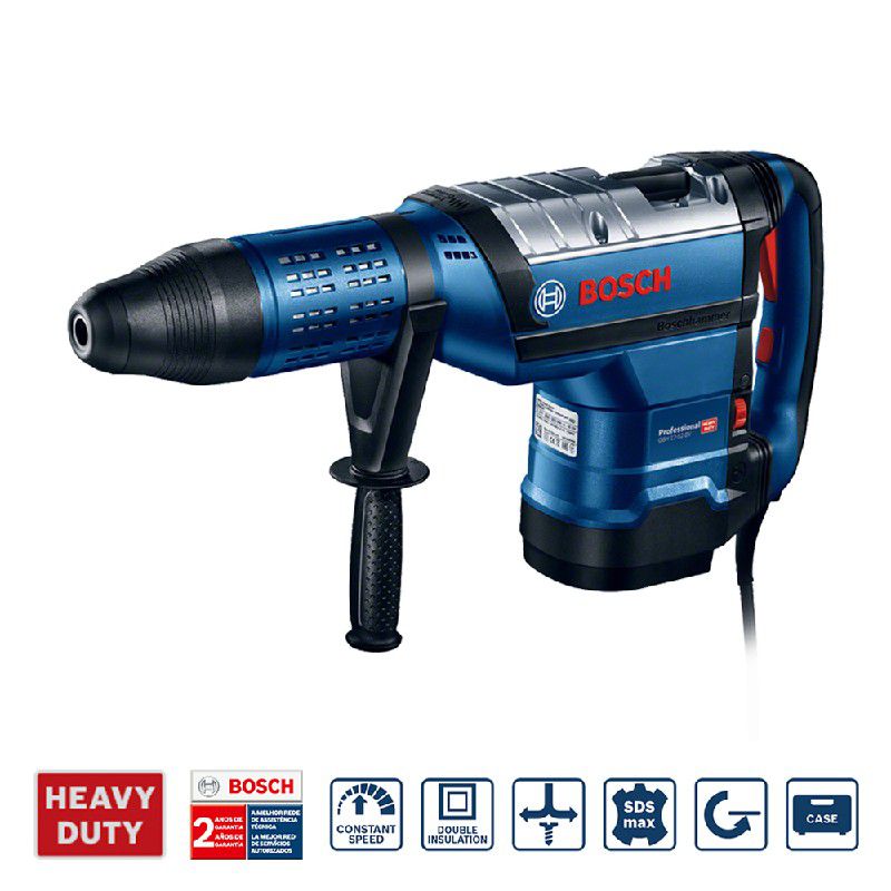 Martelo perfurador Bosch GBH 12-52 DV com SDS max em maleta