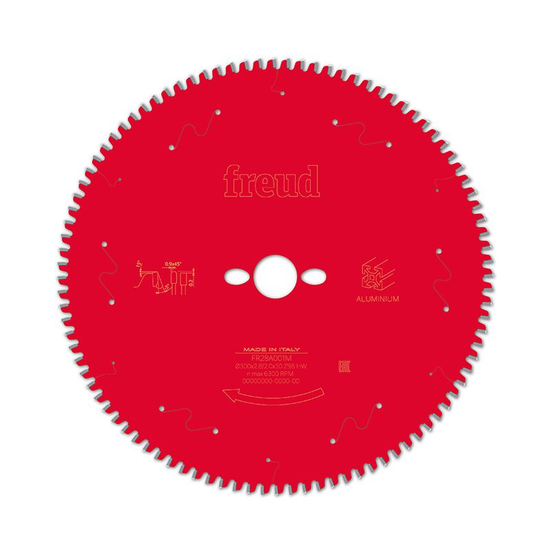 Disco de Serra Meia Esquadria Freud para Alumínio 300mm 96 dentes com diâmetro do furo 30mm e espessura do corte 2,8mm