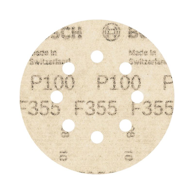 Disco de Lixa Com Velcro 125mm - GR. 100 Com 5 Peças (2608605116) - Bosch