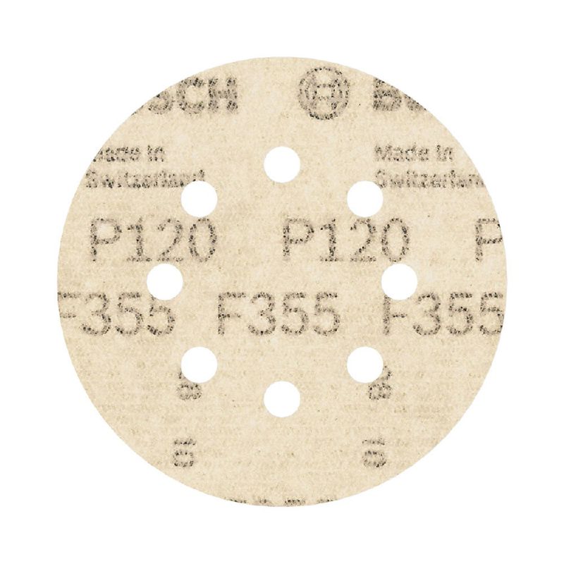 Disco de Lixa Com Velcro 125mm - GR. 120 Com 5 Peças (2608605117) - Bosch