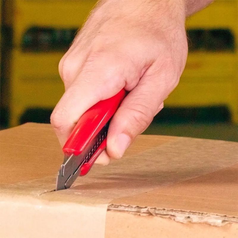 Estilete Série Exact - Lâmina Reta Estreita 9mm - Trava Automática (KUX035-S) - Starrett