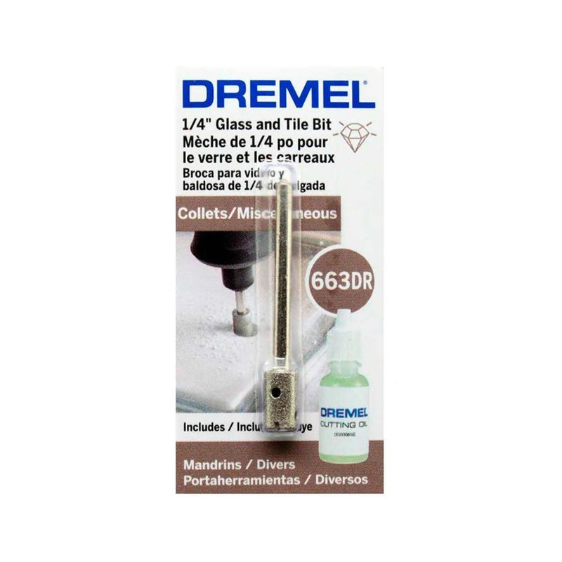 Serra Copo Diamantada p/ Vidro 663DR 1/4 Pol. - Dremel
