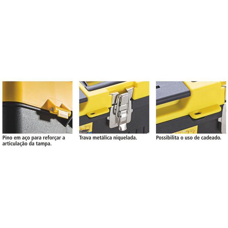 Caixa Plástica Para Ferramentas 17'' com Bandeja - Tramontina