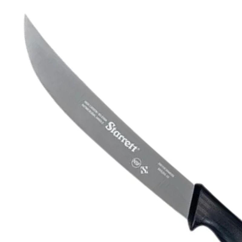 Faca de Carne Para Refile Aéreo Lâmina Curvada Larga 10'' Com Cabo Preto (BKB205-10) - Starrett