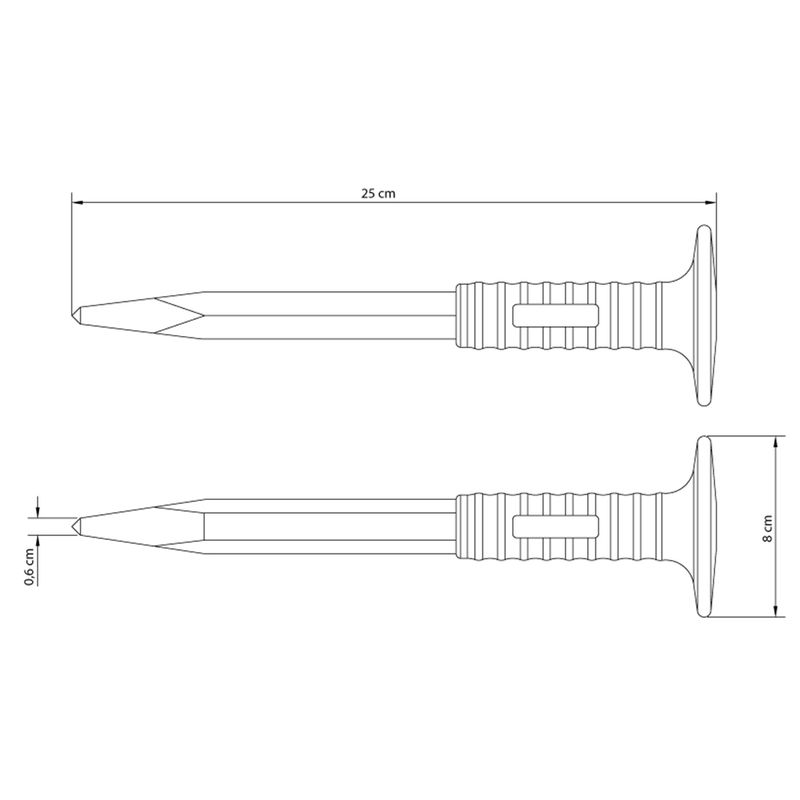 Ponteiro Sextavado Com Empunhadura 10'' (42705/910) - Tramontina