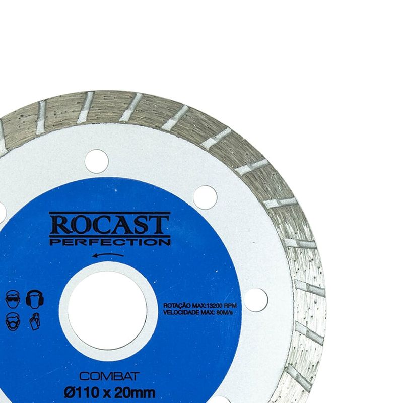 Disco Diamantado Combat Turbo Uso Geral Corte Seco 110x20mm 34,0013 ROCAST