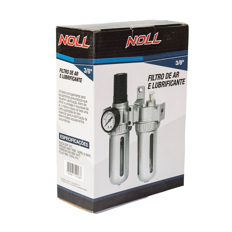 Filtro Regulador e Lubrificador de Ar 3/8pol 322,0005 NOLL