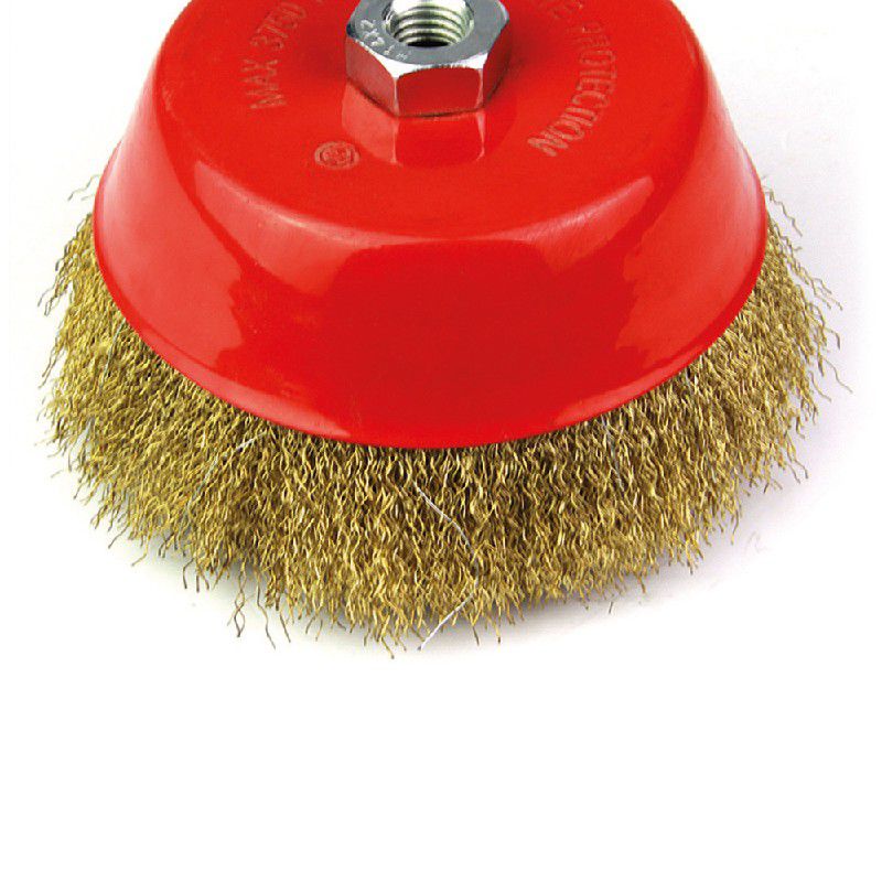 Escova de Aço Latonado Tipo Copo 100mm (319,0010) - Rocast