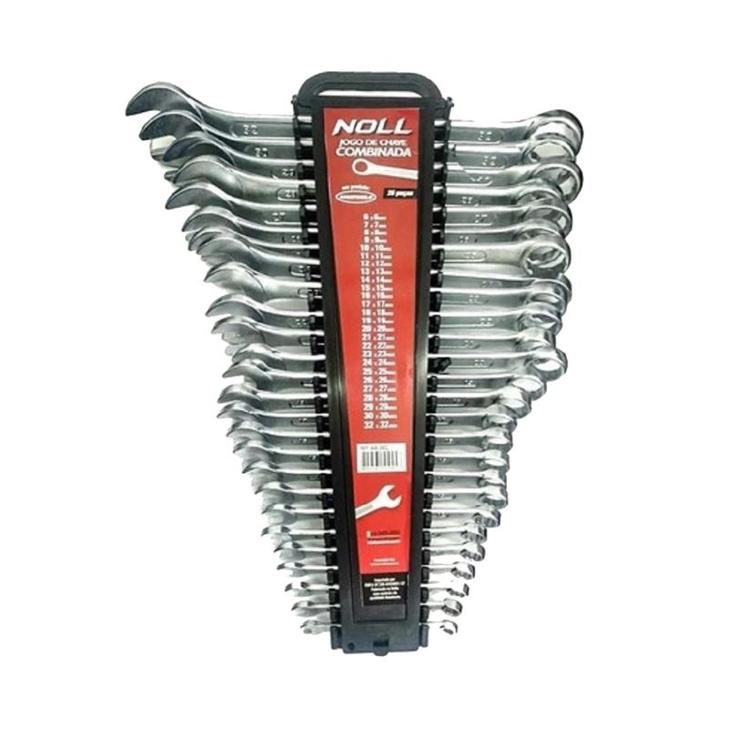 Jogo de Chaves Combinadas 6 á 32 mm - 26 Peças (408,0002) - Noll