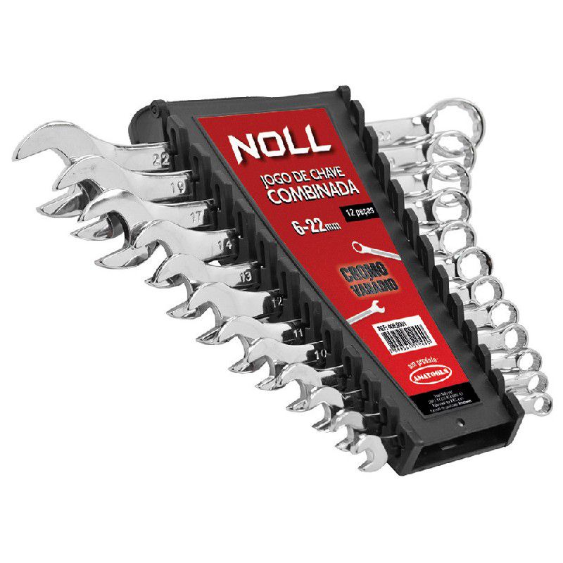 Jogo de Chaves Combinadas 6 - 22mm 12 Peças (408,0001) - Noll