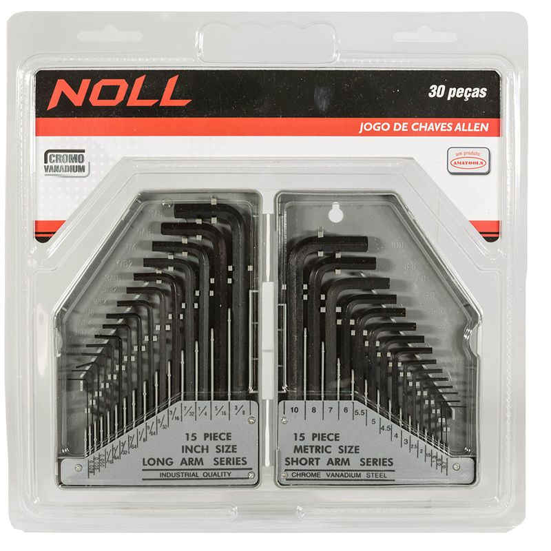 Jogo de Chaves Hexagonais 30 Peças (374,0002) - Noll