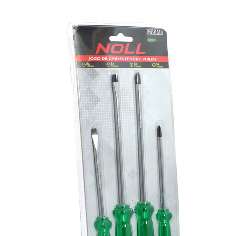 Jogo de Chaves de Fenda e Philips 4 peças 398,0001 NOLL