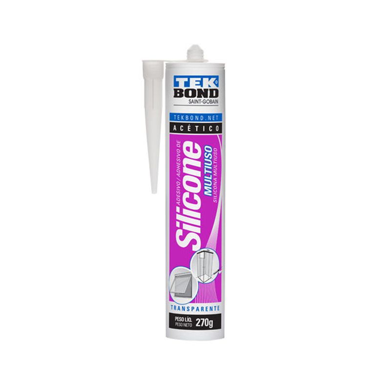 Silicone Acético Multiuso Incolor 270g - TEKBOND