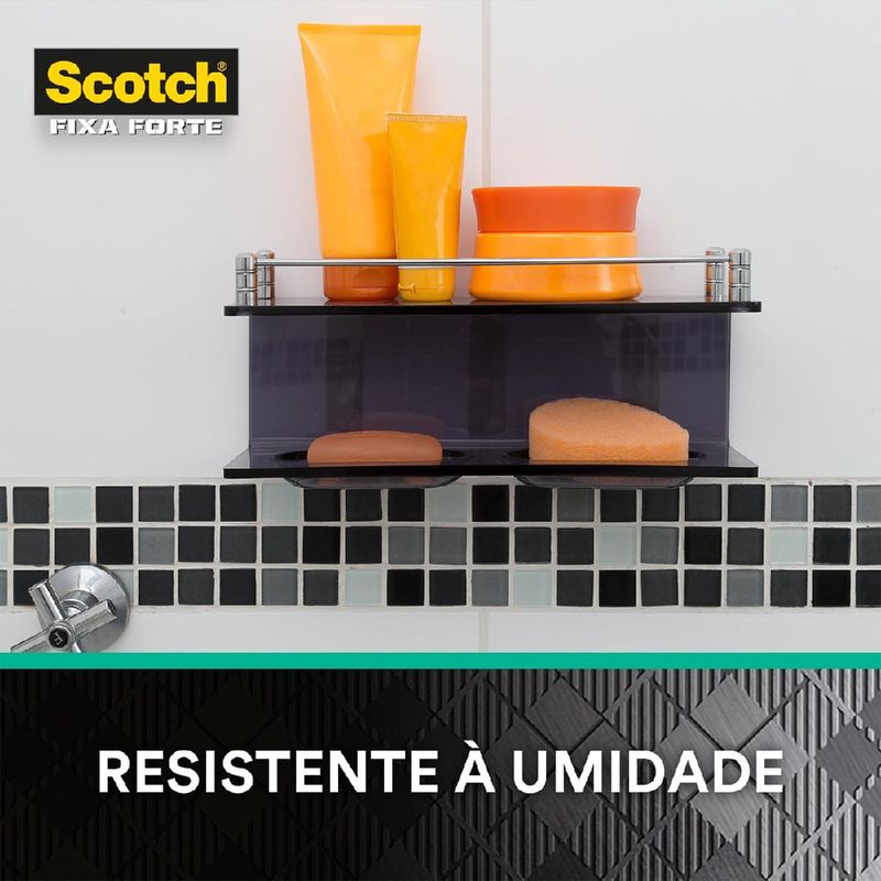 Fita Dupla Face Scotch Fixa Forte Banheiro 24mm x 1,5m (HB004488316) - 3M