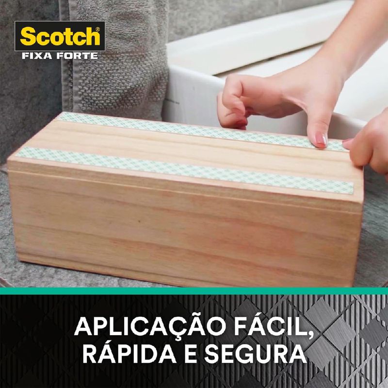 Fita Dupla Face Scotch Fixa Forte Banheiro 24mm x 1,5m (HB004488316) - 3M