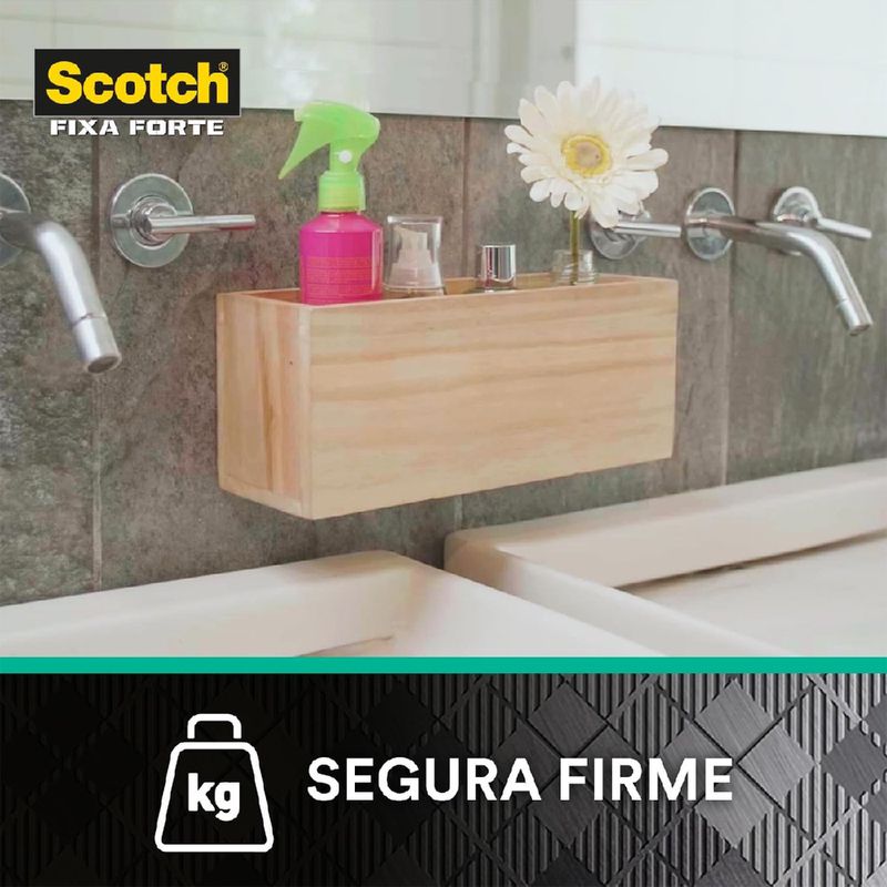 Fita Dupla Face Scotch Fixa Forte Banheiro 24mm x 1,5m (HB004488316) - 3M