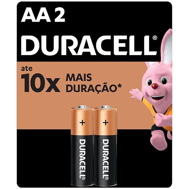 Pilha Alcalina Pequena AA C/2 (96387) Duracell 