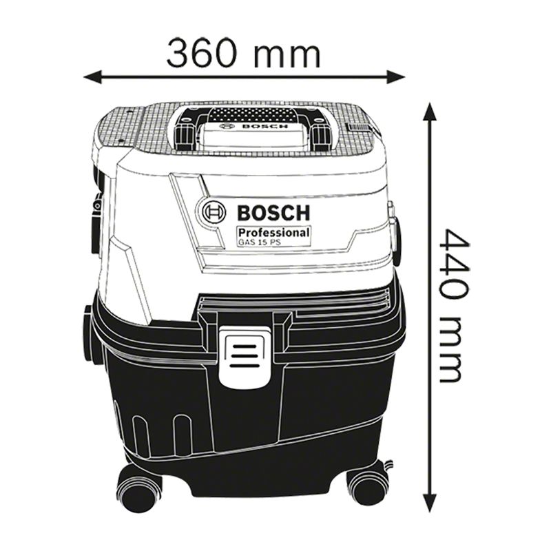 Aspirador de Pó Bosch GAS 15 PS 1100W 220V