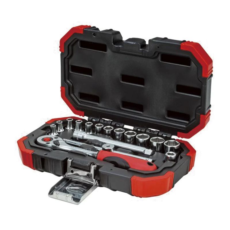 Jogo de Soquetes Sextavados 1/4'' 4 à 13mm 16 Peças 3300050 - Gedore Red